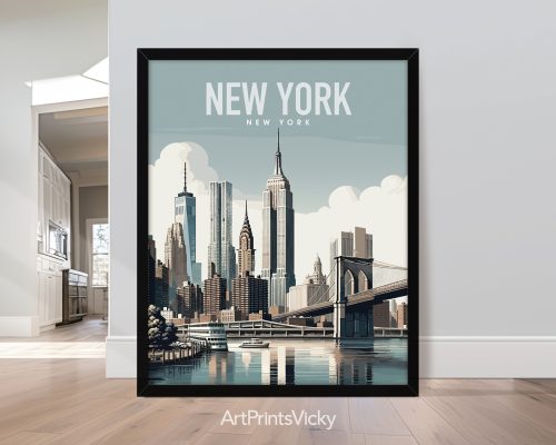 New York City Travel Art Print by ArtPrintsVicky