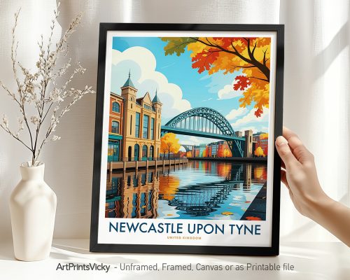 Newcastle Upon Tyne Travel Print