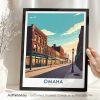 Omaha Nebraska Travel Poster - Wall Art Print