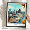 Oslo Skyline Travel Print - Cityscape Poster