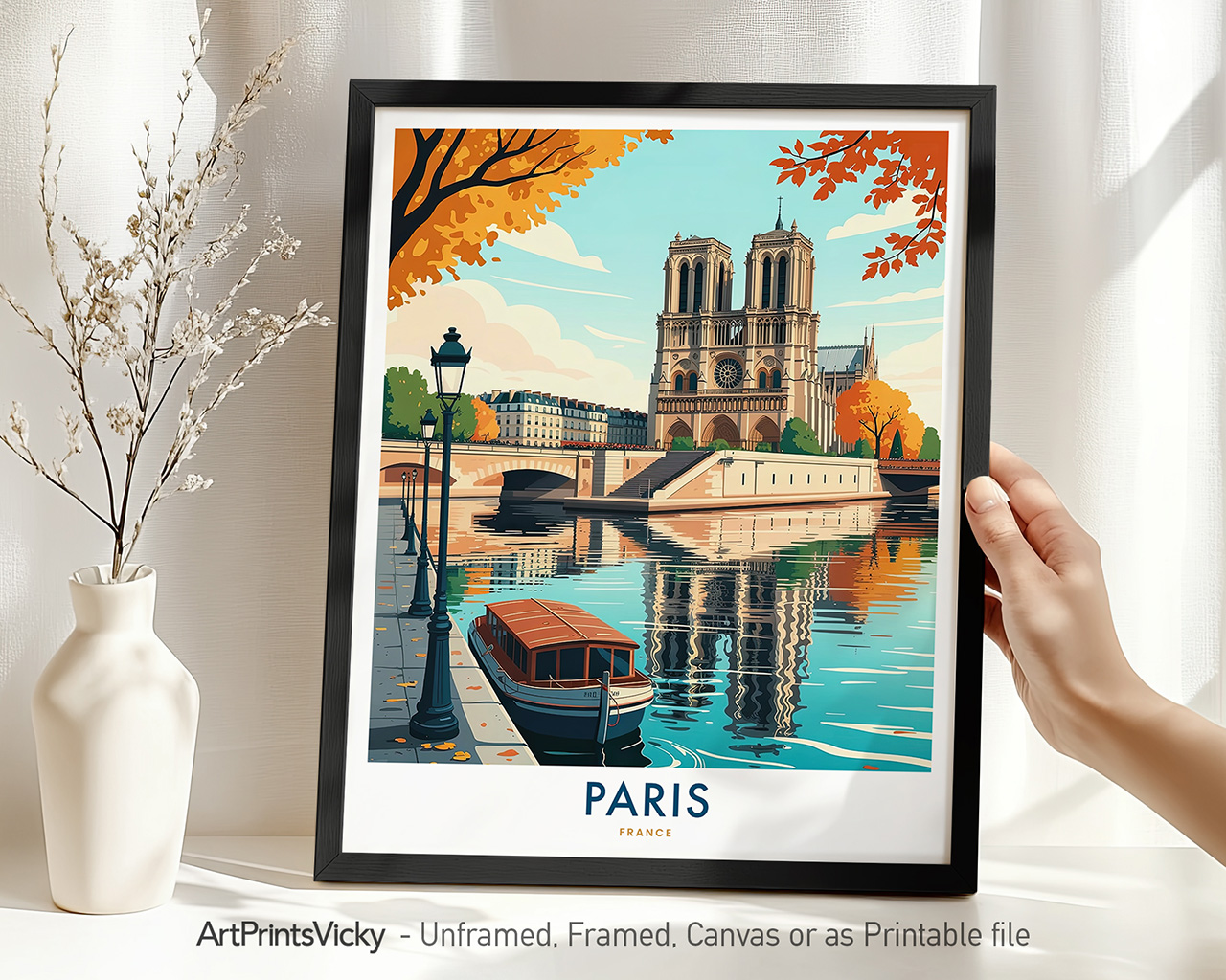 Paris Notre Dame Travel Print