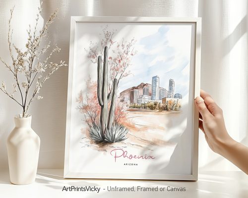 Alternative view of Phoenix Drawing — Watercolor Wall Art Print