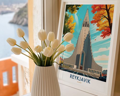 Alternative view of Reykjavik Iceland Travel Poster
