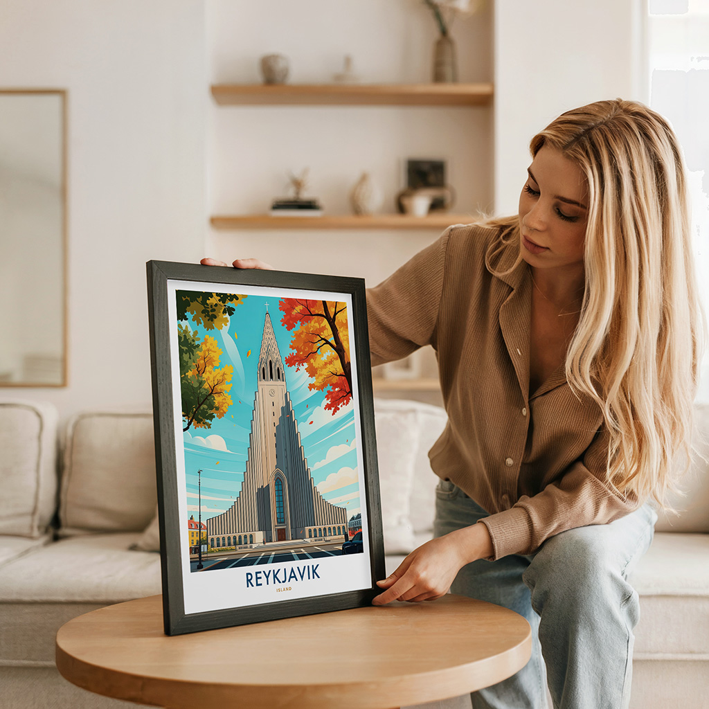Reykjavik Iceland Travel Poster - Image 5