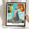 Reykjavik Iceland Travel Poster