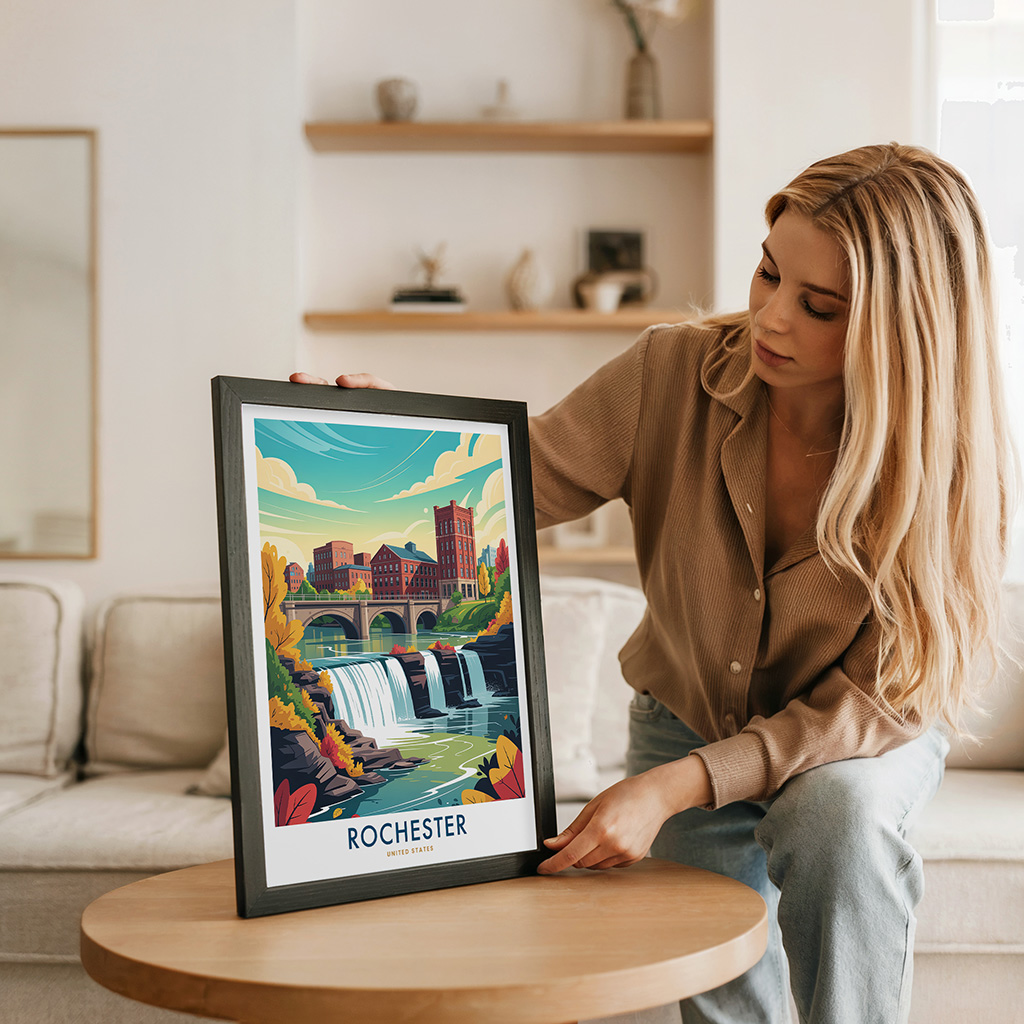 Rochester NY Travel Print - Cityscape Poster - Image 5