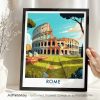 Colosseum Travel Poster - Rome Italy Art Print