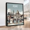 Rome skyline in smooth travel style art print by ArtPrintsVicky