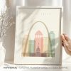 Saint Louis city art print in warm pastel cream theme, modern city print by ArtPrintsVicky