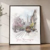 San Francisco Skyline Drawing — Sketch Wall Art Print | ArtPrintsVicky