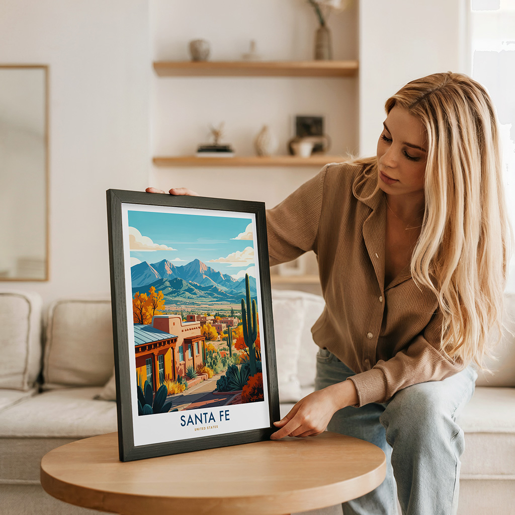 Santa Fe Adobe Print - Southwest Travel Poster - Image 5