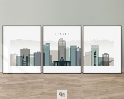 Denver set of 3 prints in earth tones 4