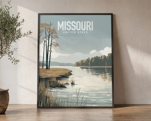 Show Me State Scenery Missouri Poster | ArtPrintsVicky