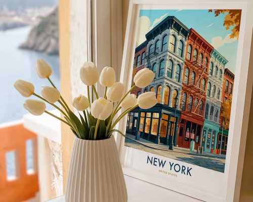 Alternative view of New York SoHo Travel Print - Manhattan Poster