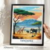 Tanzania Travel Poster - Kilimanjaro Art Print