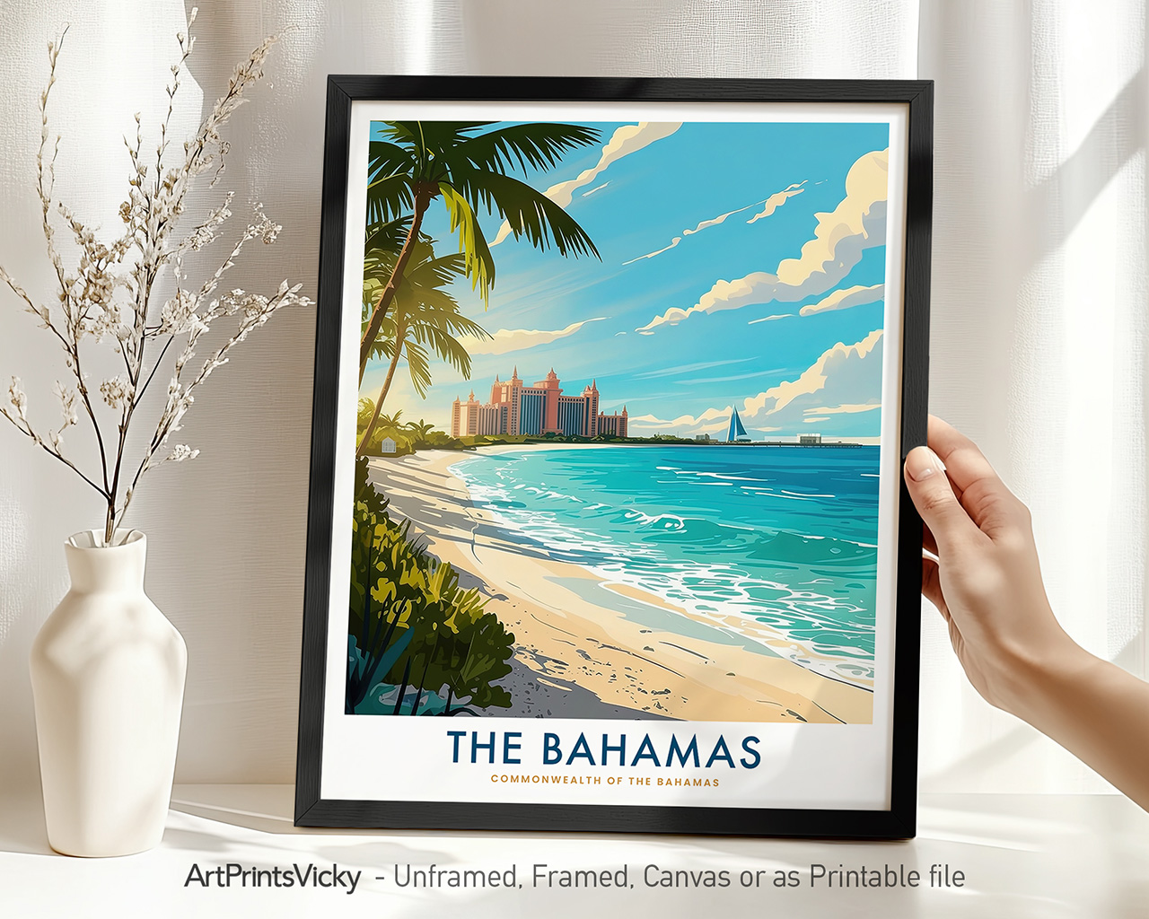 The Bahamas Travel Poster - Caribbean Print