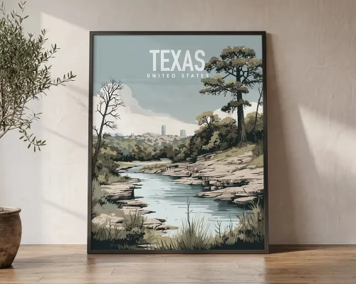 The Heart of Texas Natures Beauty Poster | ArtPrintsVicky