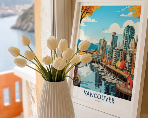 Alternative view of Vancouver Skyline Travel Poster