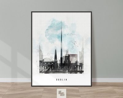 Dublin skyline print urban