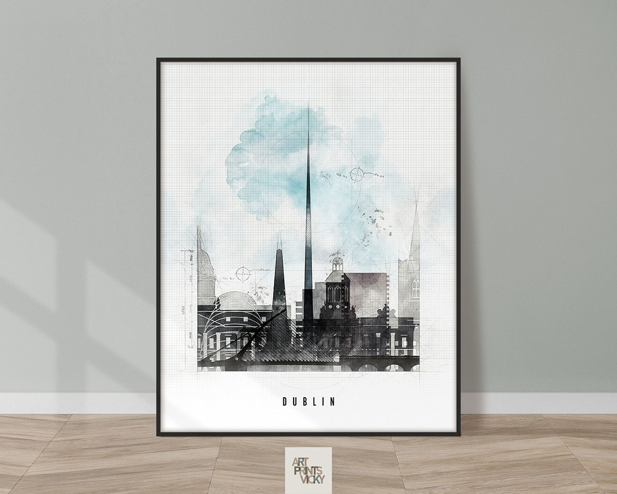 Dublin skyline print urban