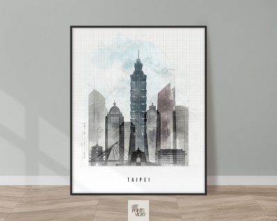 Taipei urban poster photo