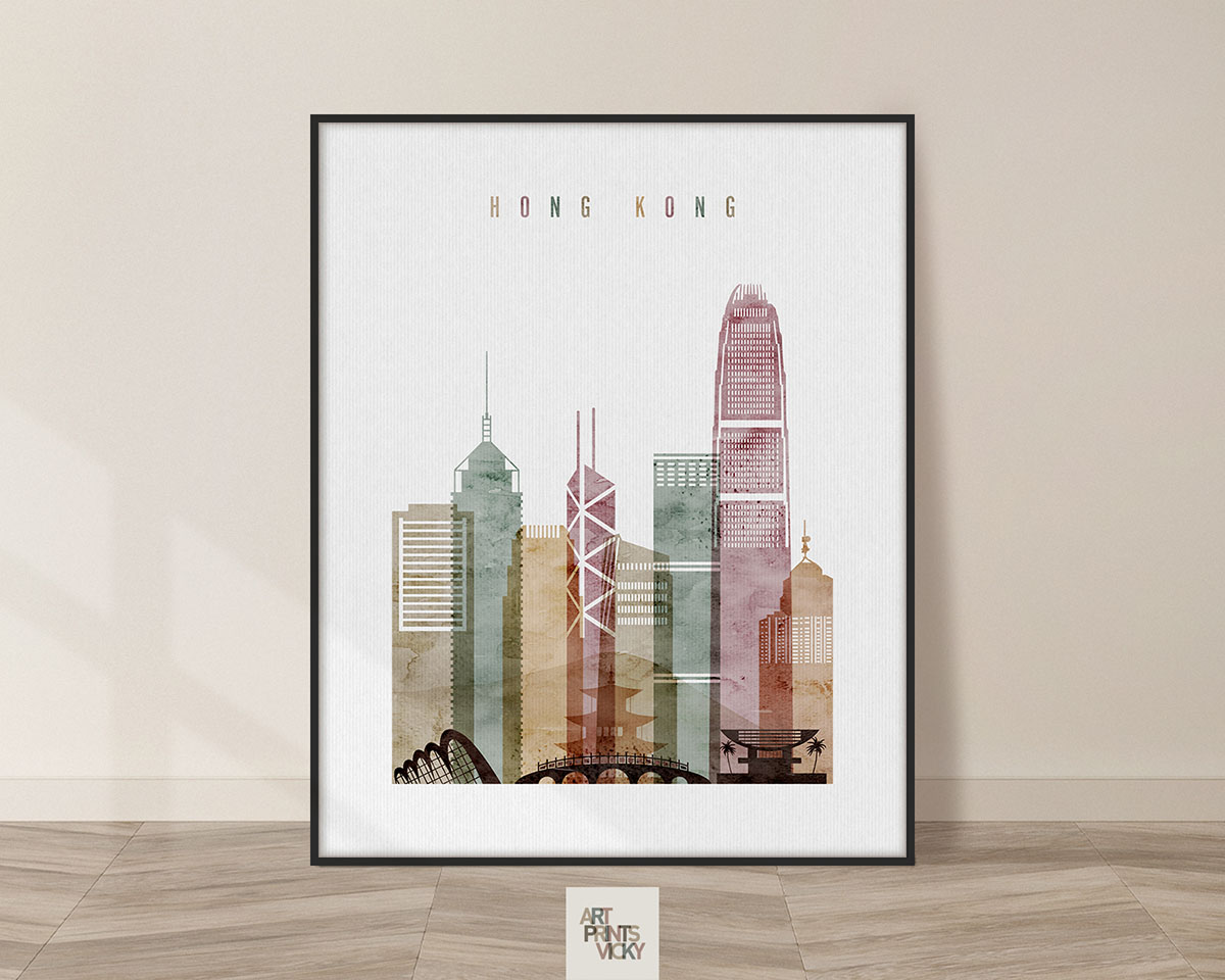 Hong Kong poster watercolor 1