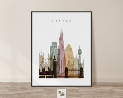 London poster watercolor 1