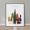 London skyline print watercolor 3