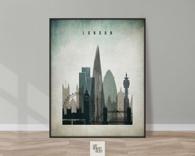London poster distressed 3