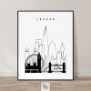 London poster black and white