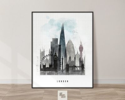 London skyline art print urban 1