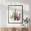London drawing poster coloful tones second