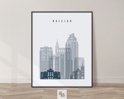 Raleigh poster grey blue