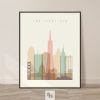 San Francisco skyline poster pastel cream