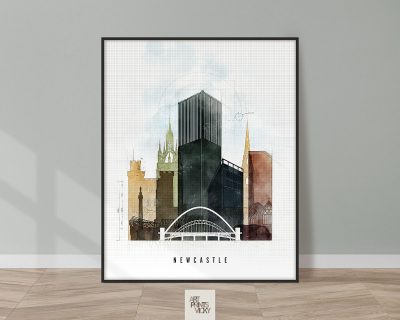 Newcastle Skyline Poster Urban 2