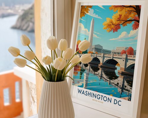 Alternative view of Washington DC Travel Print - Cityscape Wall Art