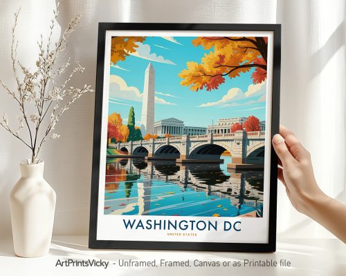 Washington DC Travel Print - Cityscape Wall Art