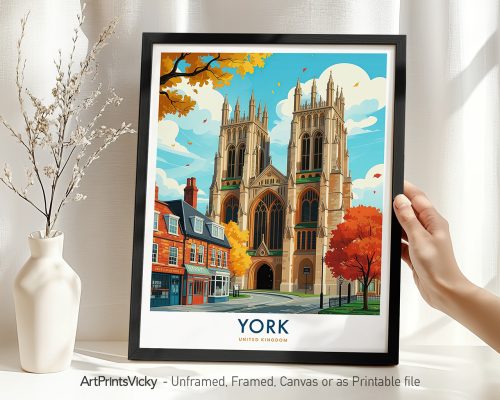 York England Art Print - Yorkshire Travel Poster