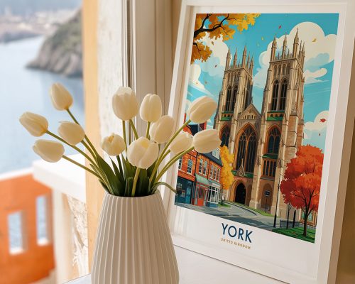 Alternative view of York England Art Print - Yorkshire Travel Poster