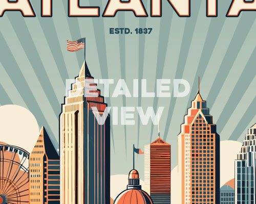 Atlanta Retro C art print