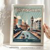 Birmingham UK Poster Inspired by Retro Travel Art by ArtPrintsVicky