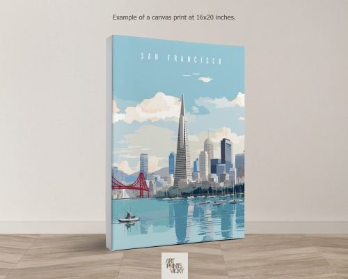 Travel Print of San Francisco as canvas print