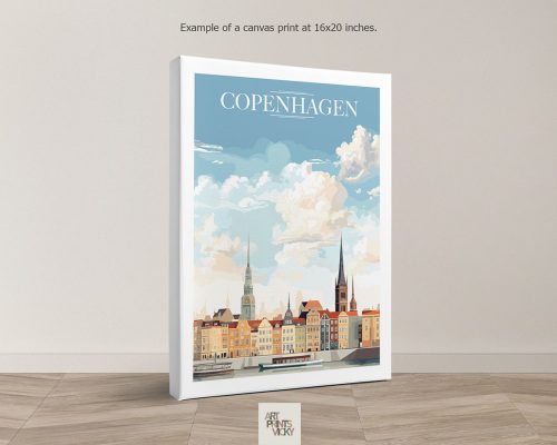 Copenhagen City Print as canvas print