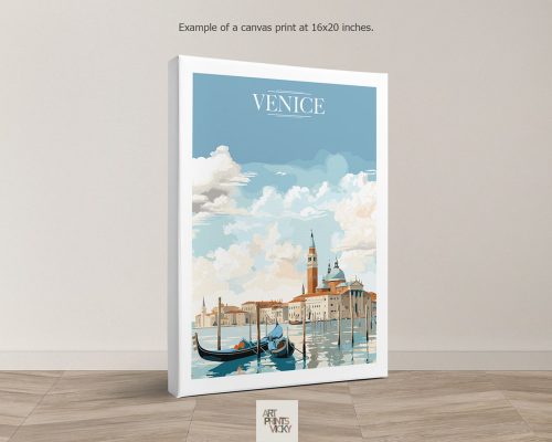 Venice City Print as canvas print