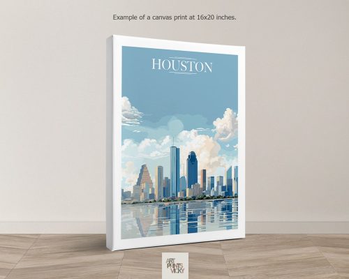 Houston City Print as canvas print