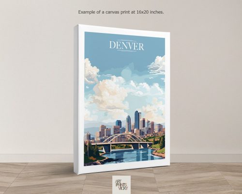 Denver City Poster as canvas print