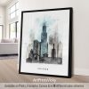 Chicago skyline poster with a bold Urban 1 theme by ArtPrintsVicky