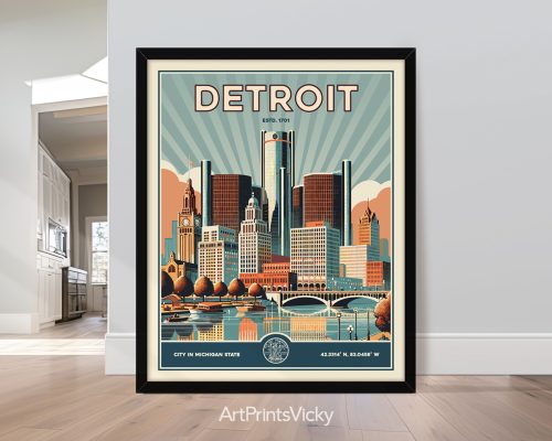 Detroit Retro B image art print