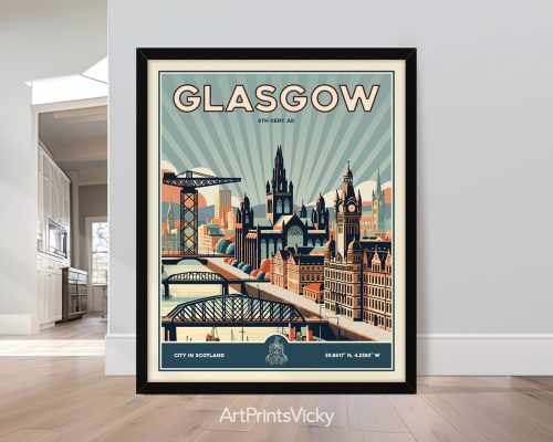 Glasgow retro-b print for sale