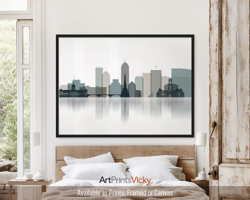 Indianapolis Wall Art Print in Earth Tones